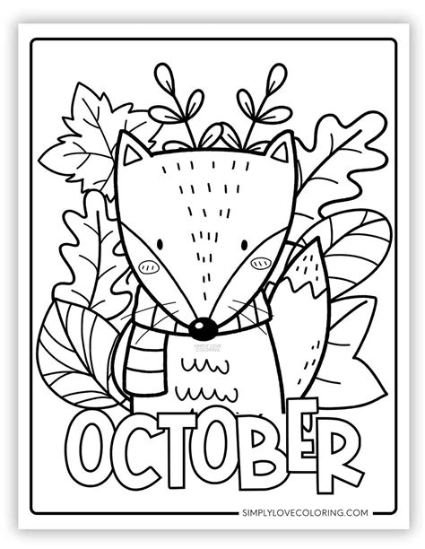 Free October Coloring Pages Printable