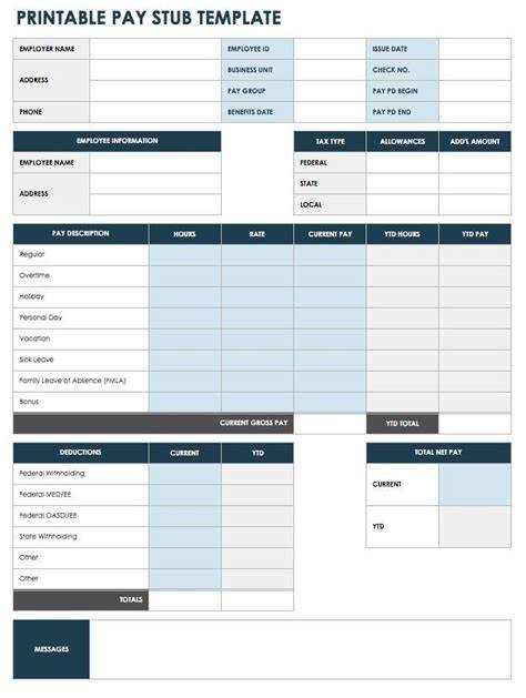 Free Pay Stub Template Google Docs