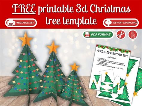 Free Printable 3d Christmas Tree Template Free Download