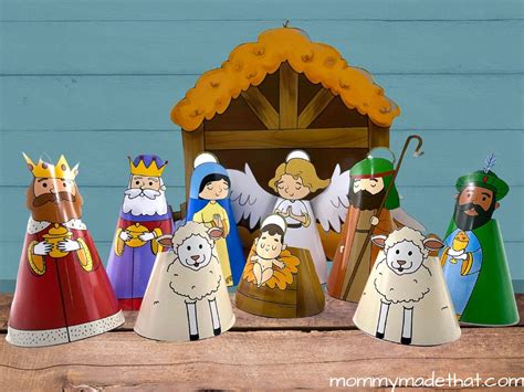 Free Printable 3d Nativity Scene