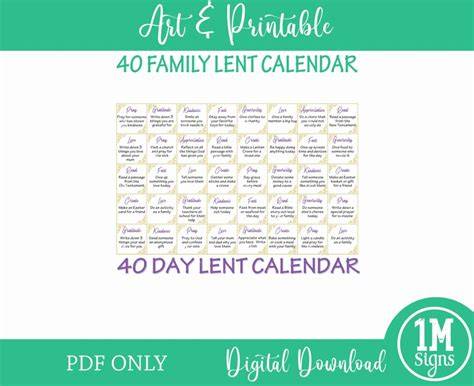 Free Printable 40 Day Prayer Guide For Lent
