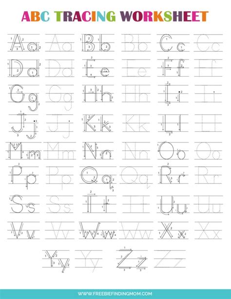 Free Printable Abc Tracing