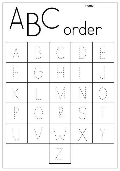 Free Printable Abc Worksheets For Preschool