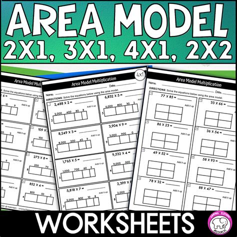 Free Printable Area Model Multiplication Worksheets