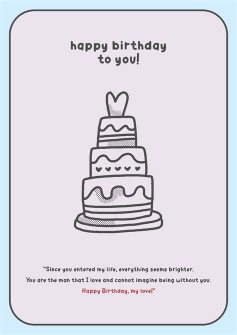 Free Printable Birthday Cards For Him Romantic