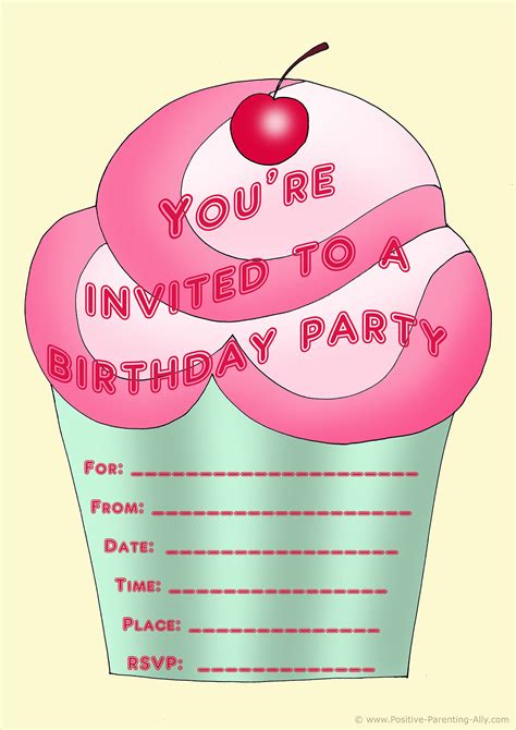 Free Printable Birthday Invites