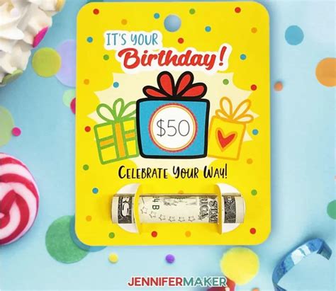 Free Printable Birthday Money Cards