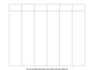 Free Printable Blank 6 Column Chart Template