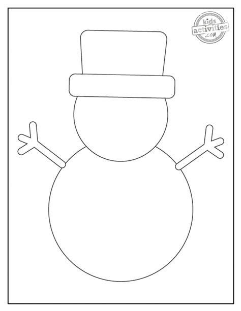 Free Printable Blank Snowman Template