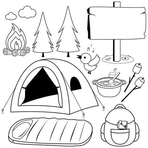 Free Printable Camping Coloring Sheets