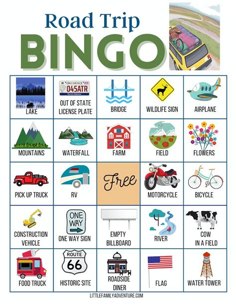 Free Printable Car Bingo