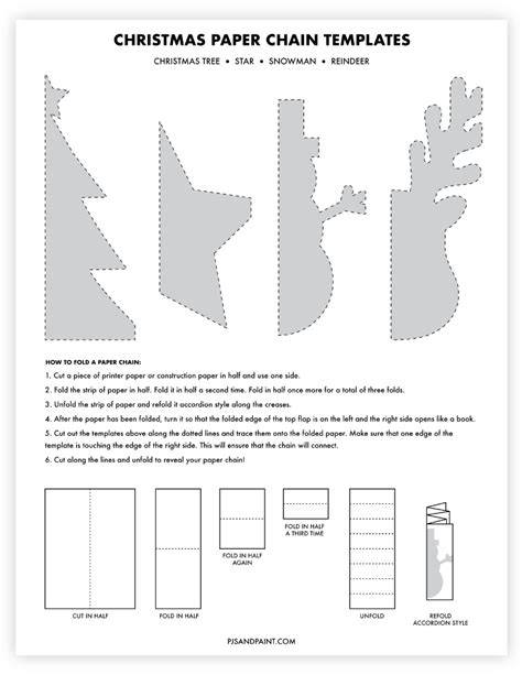 Free Printable Christmas Christmas Paper Chain Template