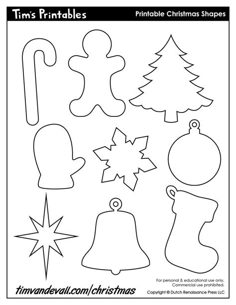 Free Printable Christmas Cutouts Decorations