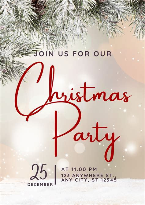 Free Printable Christmas Party Invitations