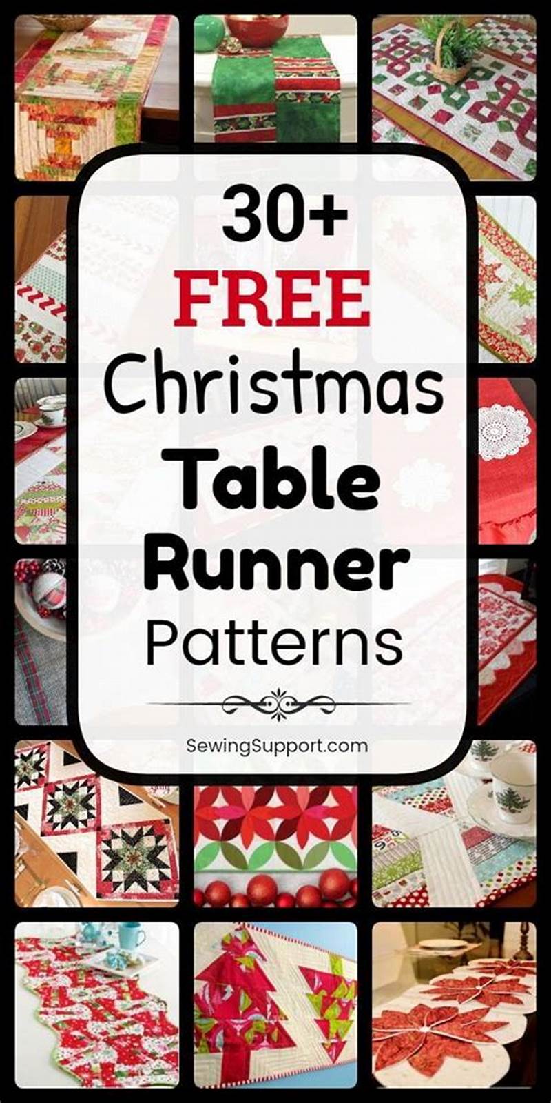 Free Printable Christmas Table Runner Patterns