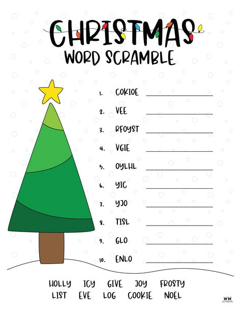 Free Printable Christmas Word Scramble