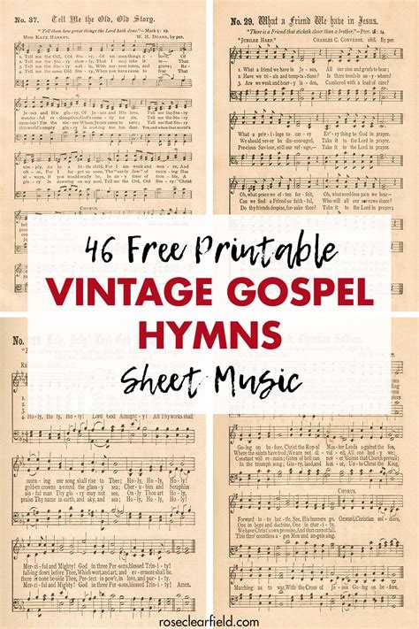 Free Printable Church Hymns