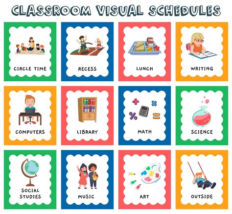 Free Printable Classroom Schedule Cards