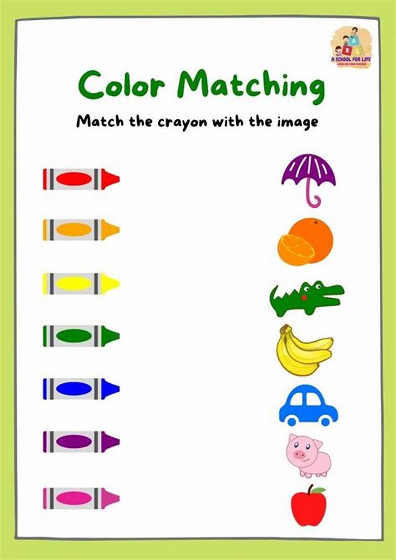 Free Printable Color Matching Worksheets