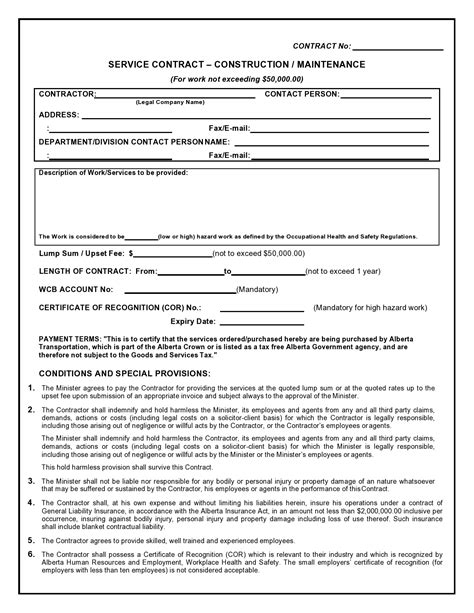Free Printable Construction Contracts