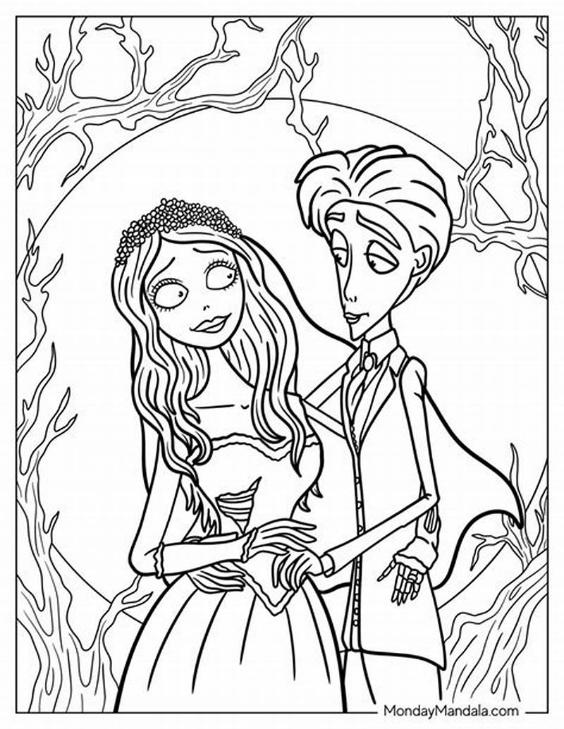 Free Printable Corpse Bride Coloring Pages
