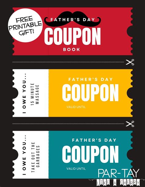 Free Printable Coupon Book For Dad