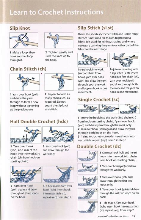Free Printable Crochet Instructions For Beginners
