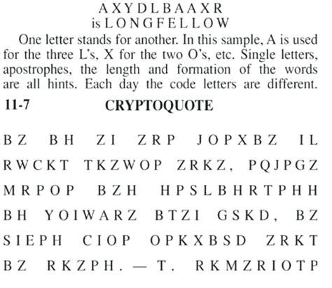Free Printable Cryptoquip Puzzles