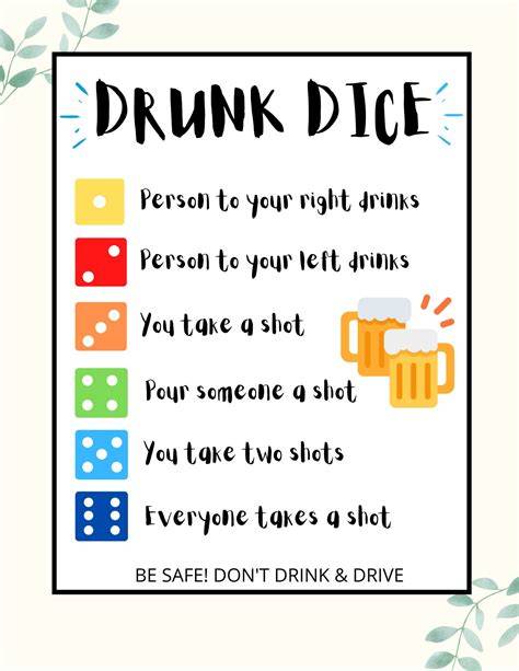 Free Printable Drinking Games For Adults