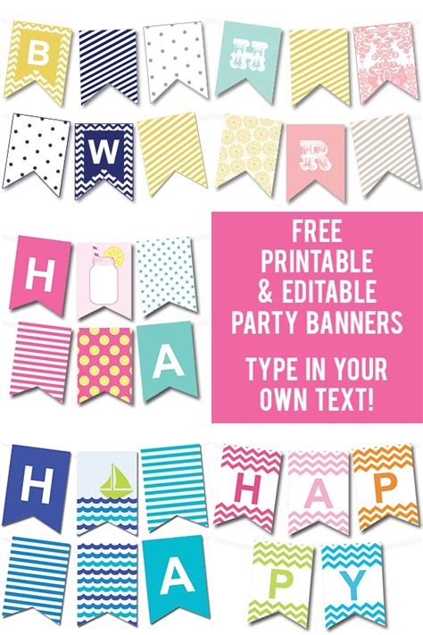 Free Printable Editable Banner Template