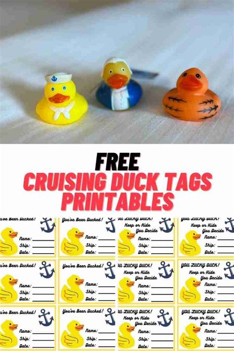 Free Printable Editable Cruise Duck Tags