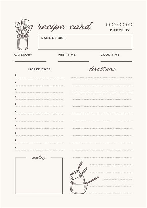 Free Printable Editable Recipe Cards