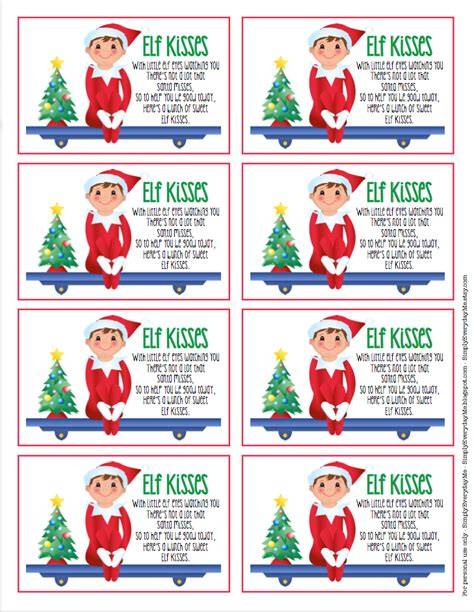 Free Printable Elf Kisses Printable