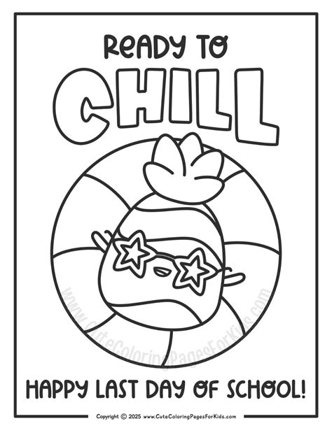 Free Printable End Of The Year Coloring Pages