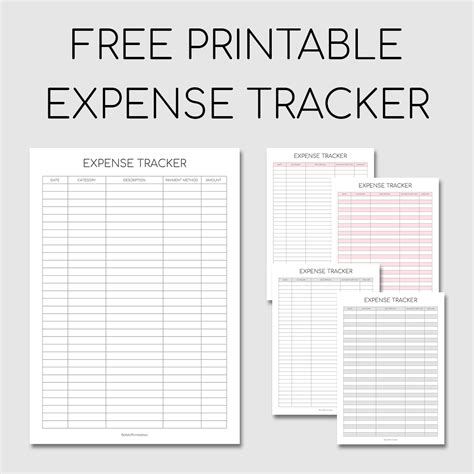 Free Printable Expense Tracker Printable