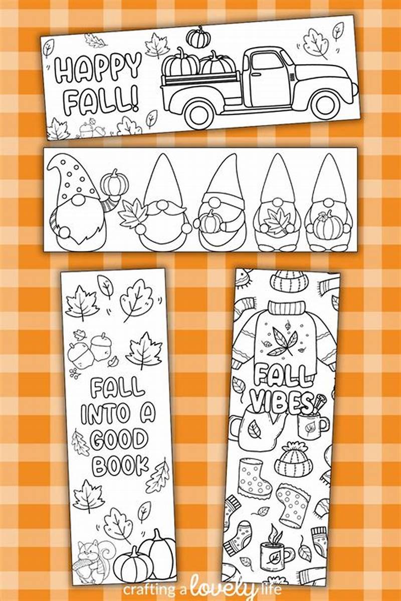Free Printable Fall Bookmarks To Color