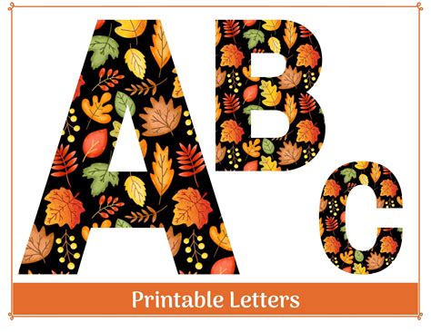 Free Printable Fall Letters