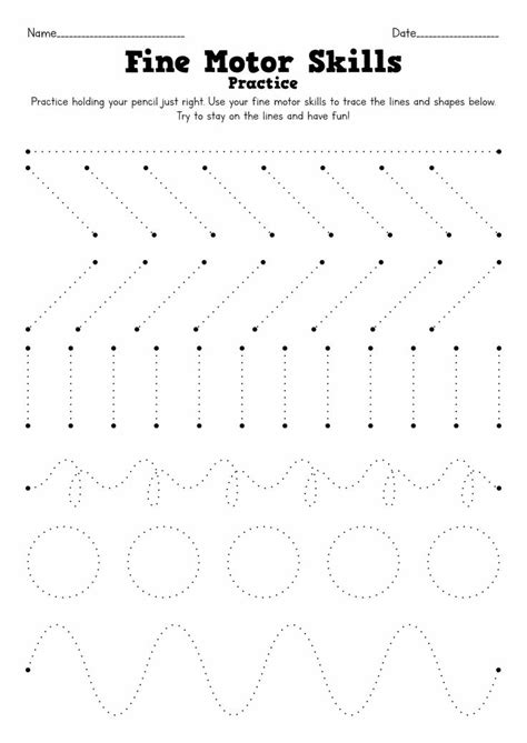 Free Printable Fine Motor Worksheets