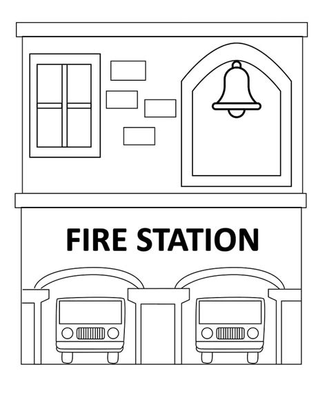 Free Printable Fire Station Picture Frames To Color