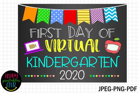 Free Printable First Day Of Virtual School Sign