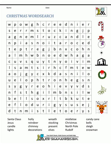 Free Printable Fun Christmas Worksheets For 5th Grade