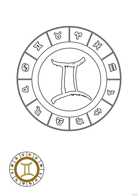 Free Printable Gemini Coloring Pages