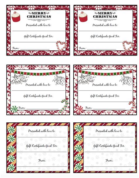 Free Printable Gift Cards