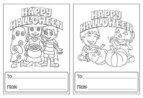 Free Printable Halloween Cards To Color