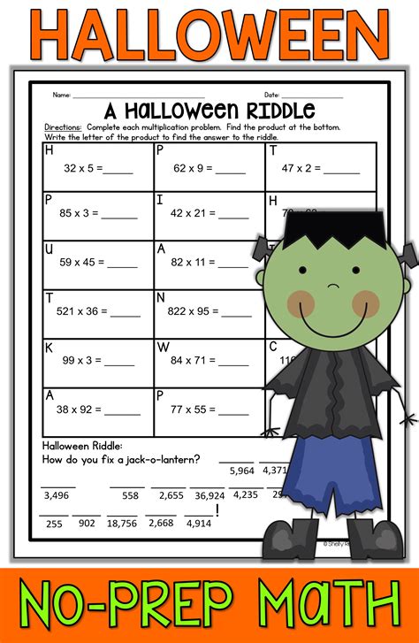 Free Printable Halloween Math Worksheets For 5th Grade