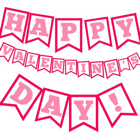 Free Printable Happy Valentines Day Banner Printable