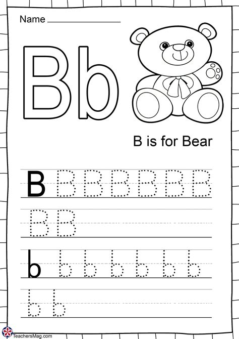 Free Printable Letter B Worksheets