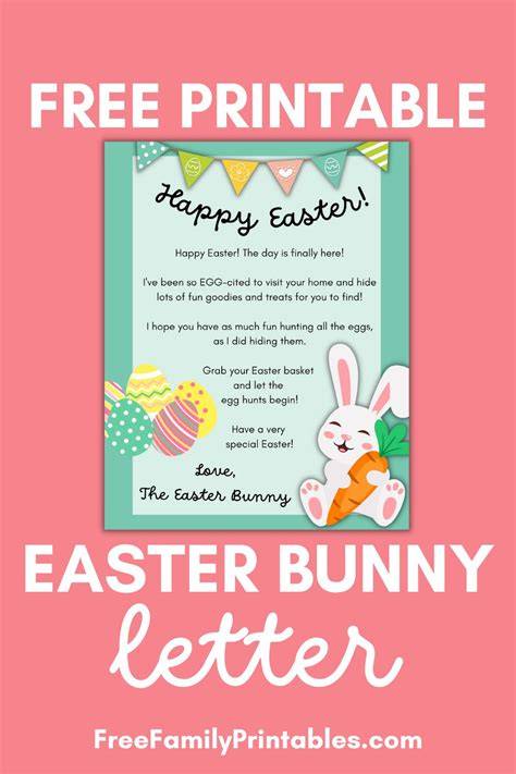 Free Printable Letter From Easter Bunny