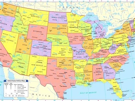 Free Printable Map Of Usa With States And Cities