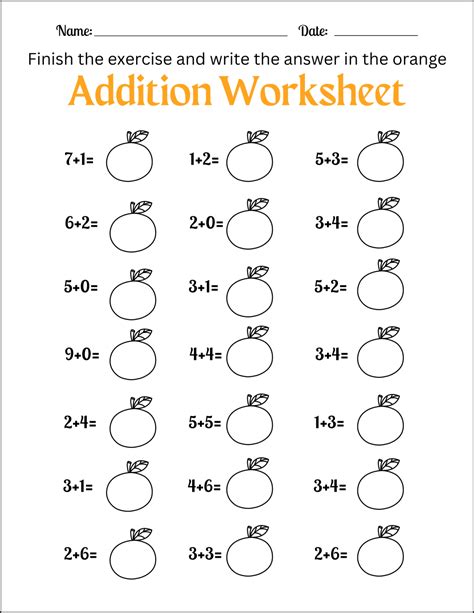 Free Printable Math Sheets Addition